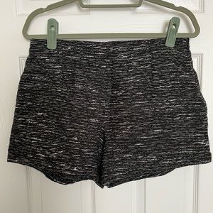 Black Dressy High-Waisted Shorts